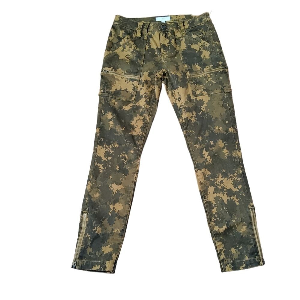 Joie Park Skinny Utility Military Cargo Camo Ankle Pants Size 26 NWOT